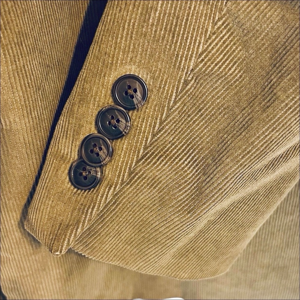 Joseph Feiss Corduroy Blazer Jacket 48R 48 Regular Tan Brown Sport Coat Vintage - Picture 4 of 9